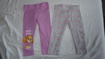Lot 2 leggings – Pat Patrouille - 24 mois fille – lot Q