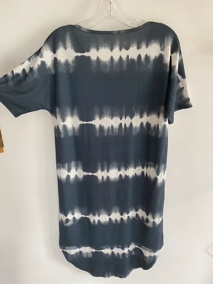 Robe manche courte SHEIN tayenday gris et blanc - photo numéro 5