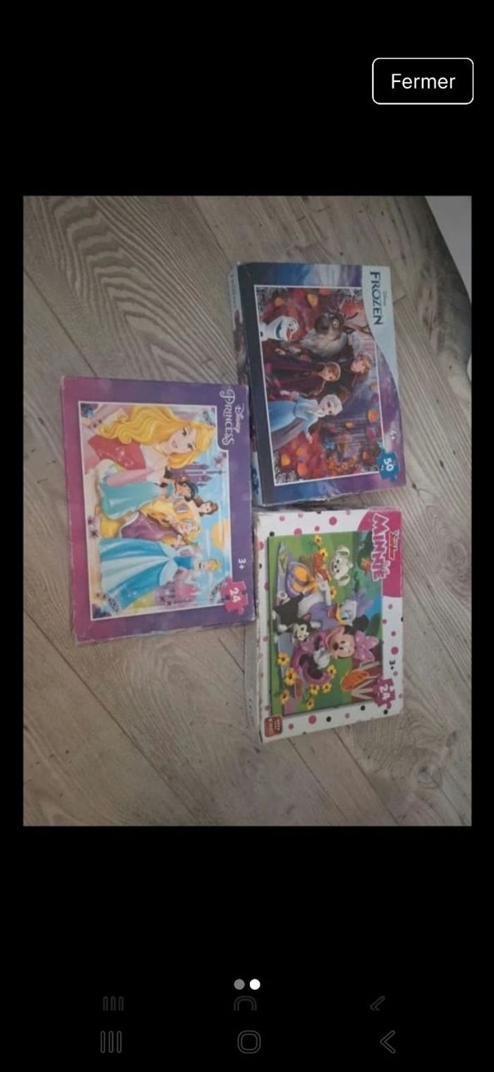 Lot de 3 puzzles enfant fillz