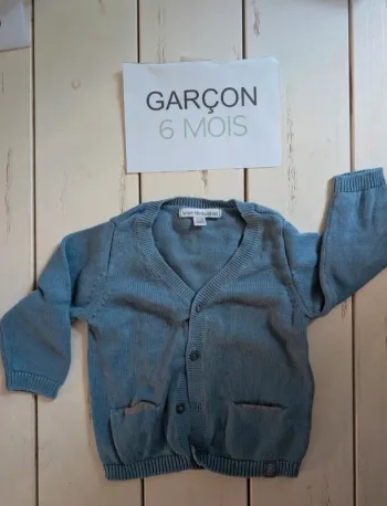 Gilet fin bébé garçon 6 mois