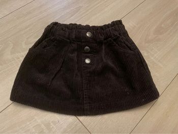 Jupe velours noire 6 mois vertbaudet