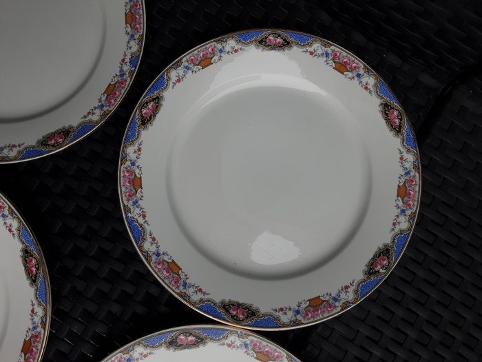 Lot de 4 assiettes vintage plates de 23 cm marque digoin sarreguemines - photo numéro 3