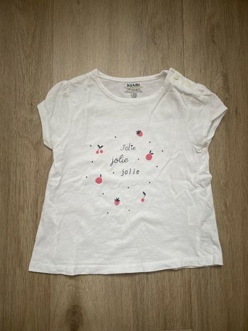 Tee shirt Kiabi blanc 12 moisv