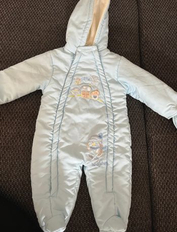 Combinaison polaire bleu ciel 12 mois | 80cm