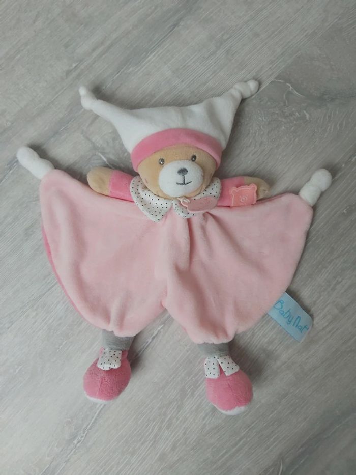 Doudou ours fille baby nat