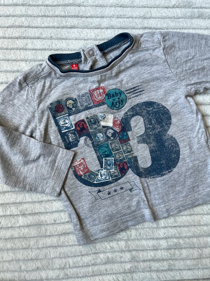 Teeshirt manches longues 9 mois - photo numéro 2