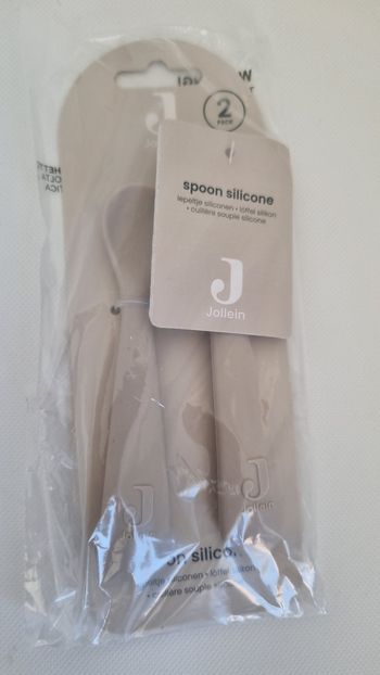 Lot de 2 cuillères souple en silicone nougat jollein neuf