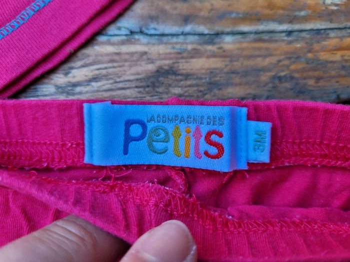 Superbe ensemble La Compagnie Des Petits, rose fuchsia, legging et tee-shirt manches longues, 3 mois - photo numéro 6