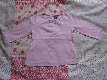 T-Shirt manches longues rose 9 mois