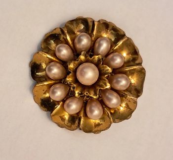 Grande broche vintage fleur.