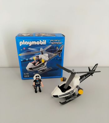 PLAYMOBIL Hélicoptère de Police 5916 Complet 🚁