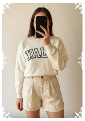 Sweatshirt Yale taille s 38/40 beige