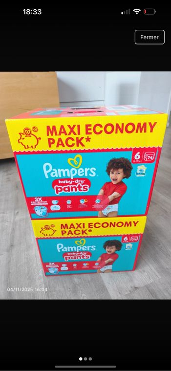couche pampers pant taille 6