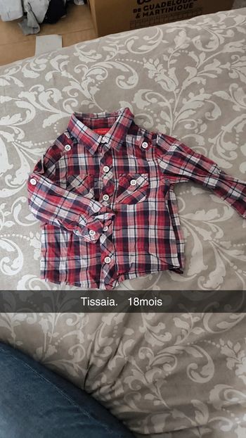 Chemise a carreaux tissaia taille 18mois