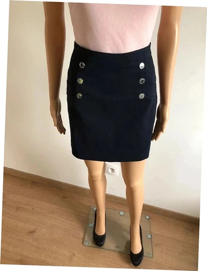 Jupe bleue marine neuve Morgan taille 40 (taille petit)