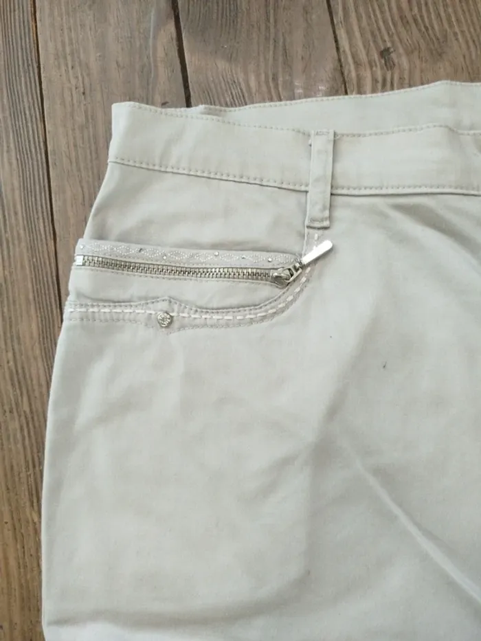 Pantalon femme beige - photo numéro 2