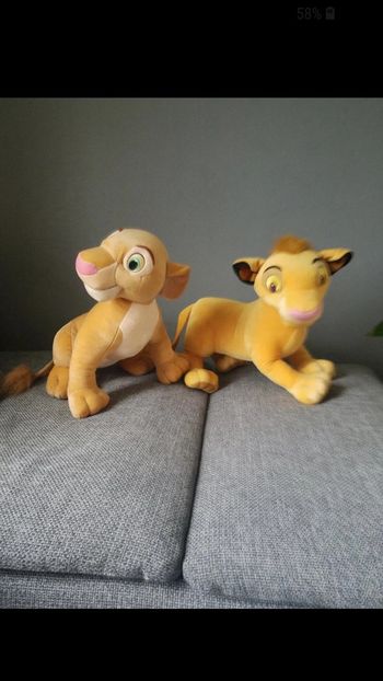 Idée cadeau de Noël Peluche Simba et Nala
