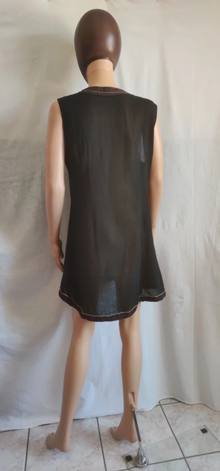 Tunique asymétrique à col V sans manches T. 42 L33 💮 100% Coton - photo numéro 7
