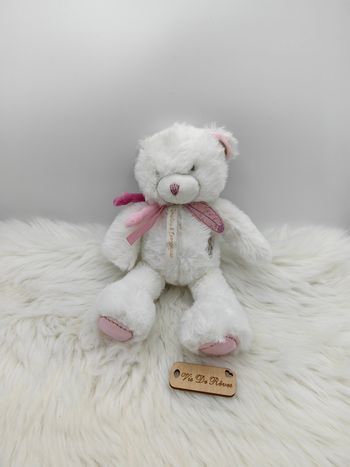 Doudou Ours Attrape-rêves Blanc Rose Doudou et Compagnie DC3470