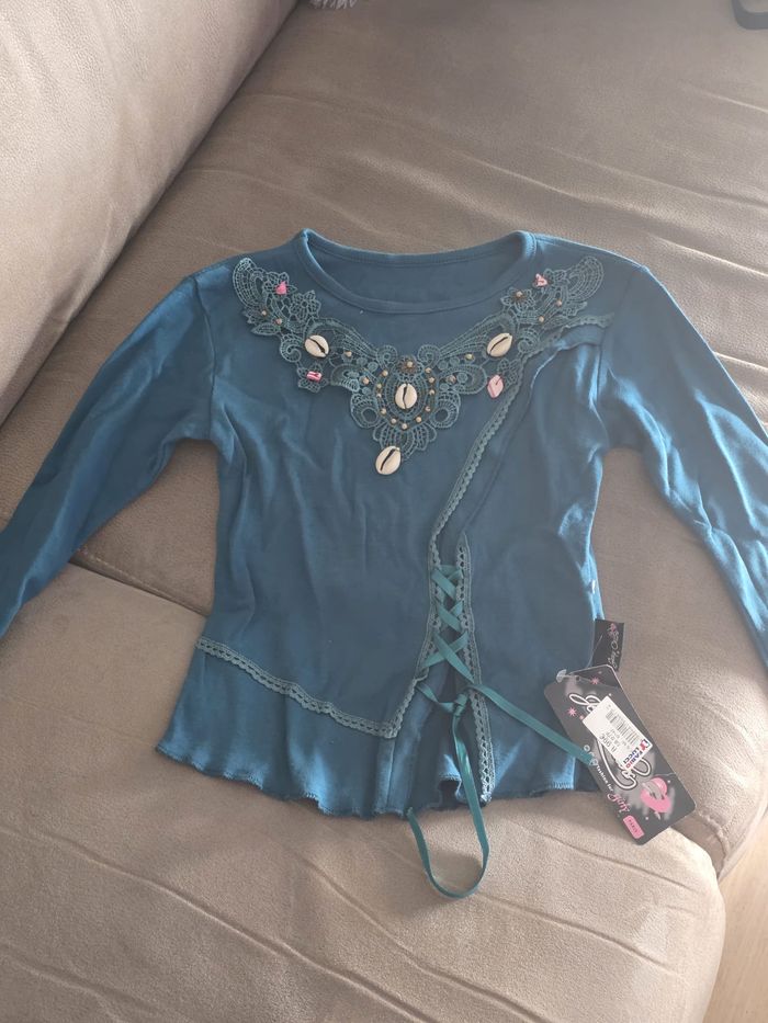 Haut fille manches longues – style bohème - photo numéro 4