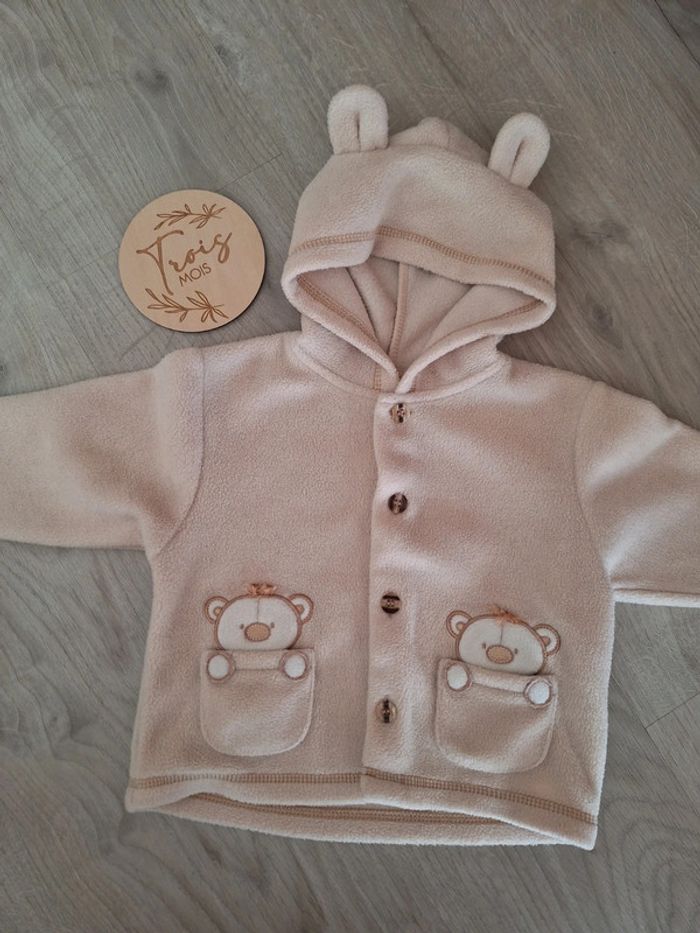 Veste chaude beige 3 mois mixte