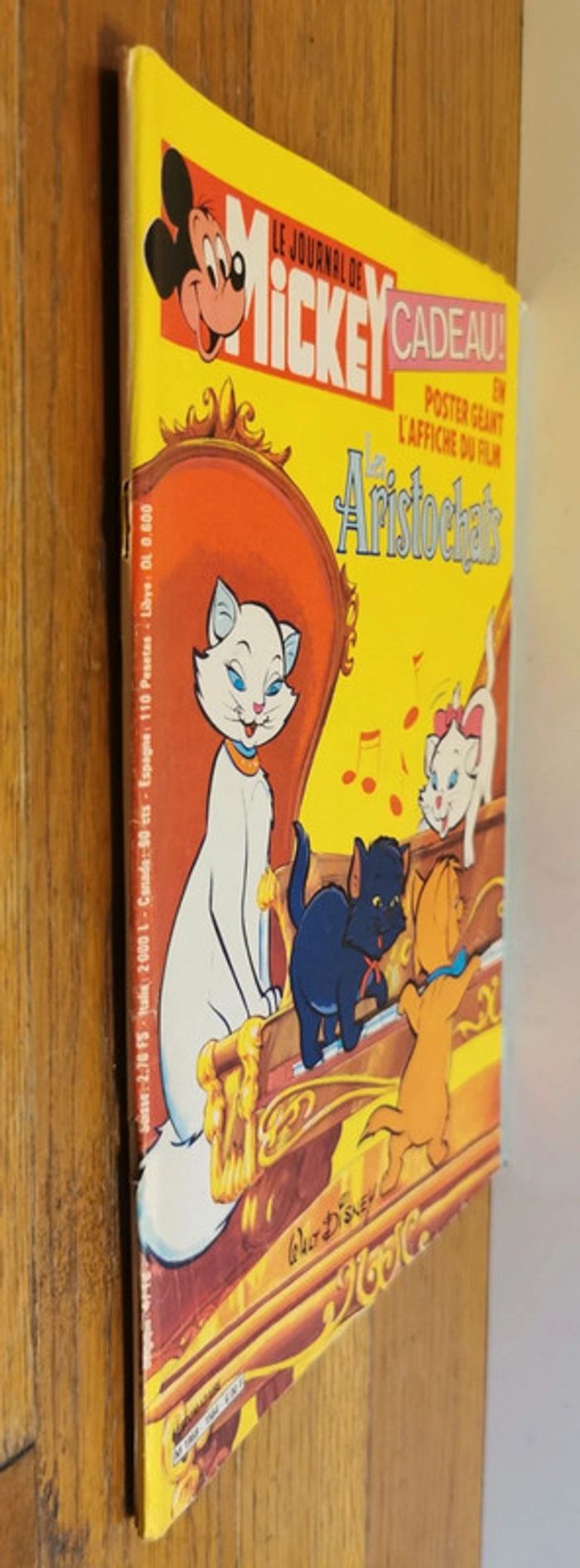 Ancien journal de mickey avec poster géant Les Aristochats 1982 N°1584 vintage - photo numéro 20