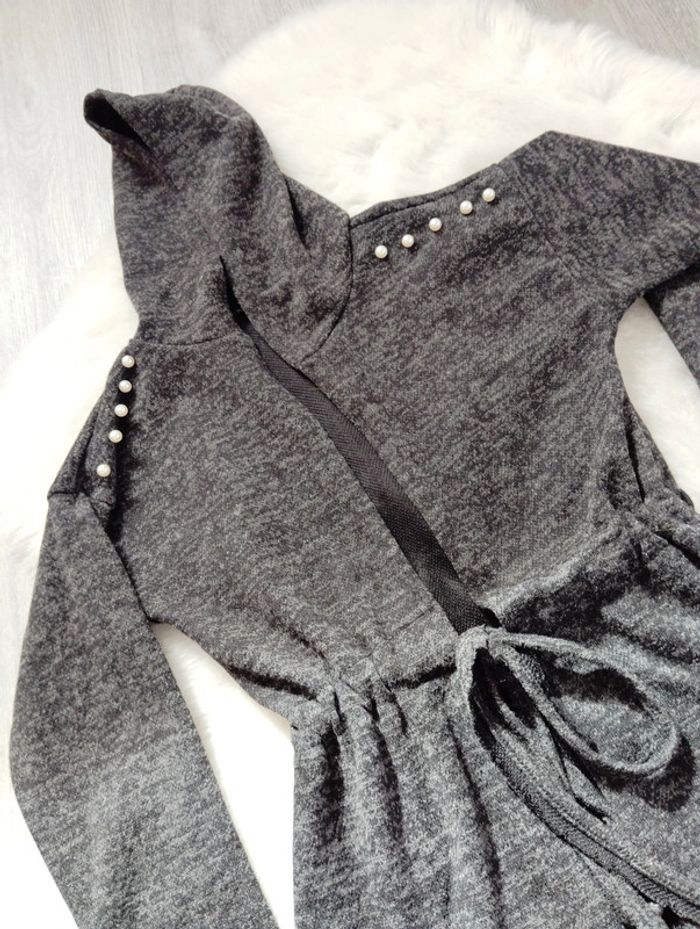 Gilet gris perle - photo numéro 2