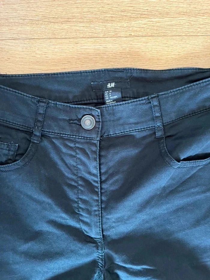 Pantalon jean slim skinny H&M taille 36 noir #EmmaLilleS36 - photo numéro 3