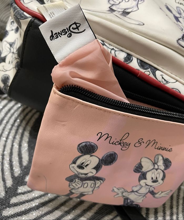 Sac à dos cuir fille femme avec personnages Mickey&minnie - photo numéro 5