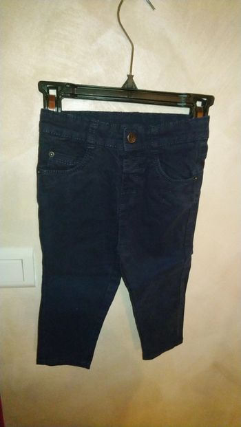 Pantalon souple bleu marine taille 18 mois Orchestra