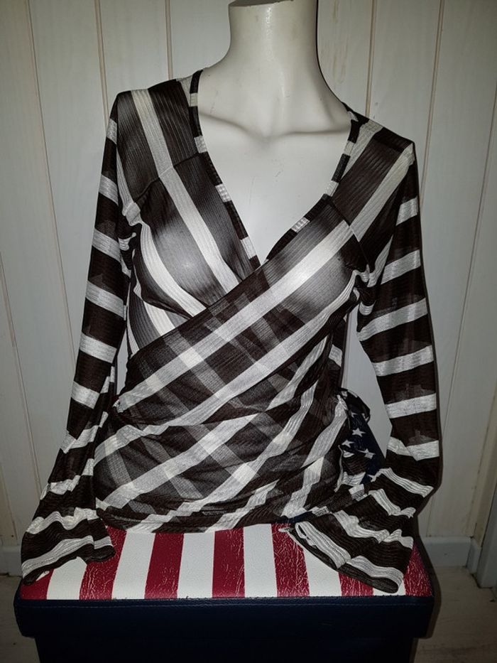 Top cache coeur marron kookai