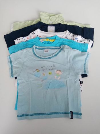 Haut manche courte lot x 5 T 6 mois