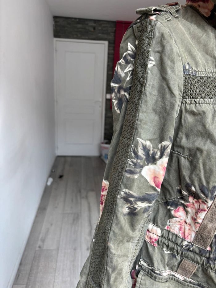 Veste khujo avec capuche modèle à fleurs - photo numéro 5