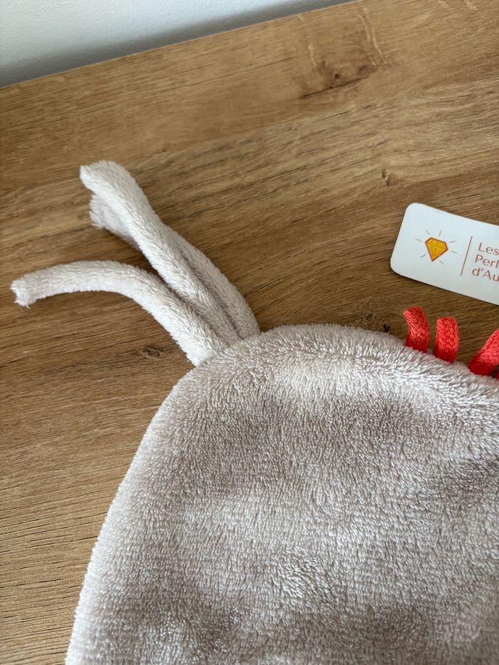 Doudou plat ane cheval marron beige orange - photo numéro 3