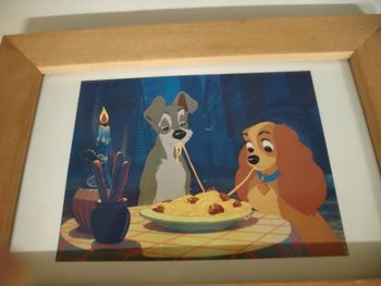 Cadre "La belle et le clochard" en très bon état