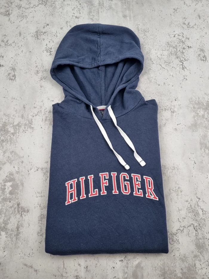 Sweat à capuche Tommy Hilfiger bleu marine – Taille XL Femme (mesures en photos) - photo numéro 2