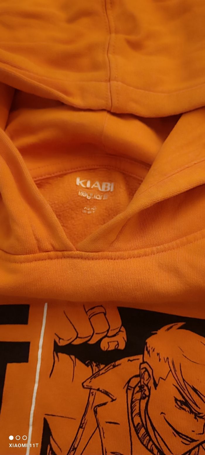 Pull/sweat garçon taille 14 ans ou XS orange - photo numéro 3