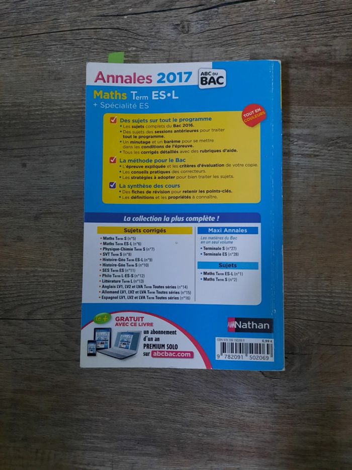 Livre: Annales 2017 - Maths - photo numéro 2