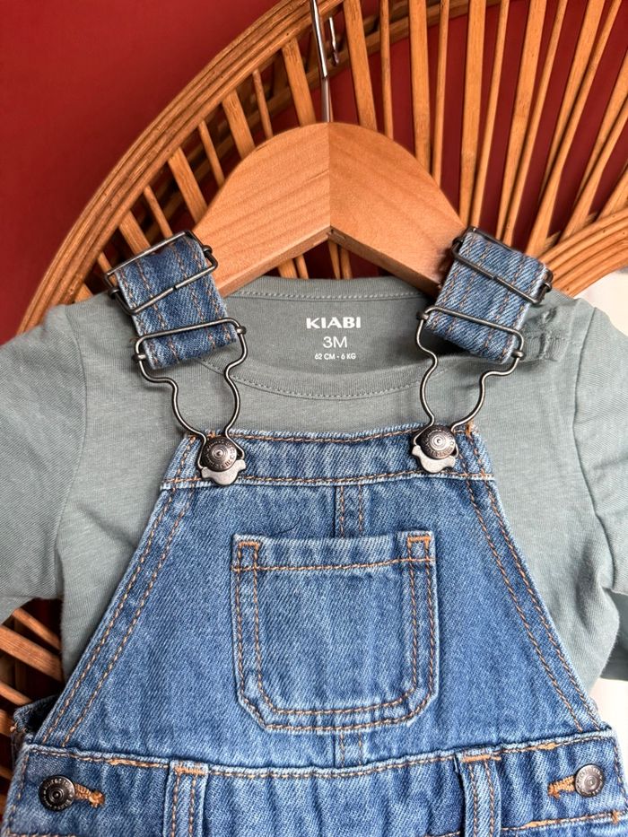 Salopette et tee shirt Kiabi 3 mois - photo numéro 4