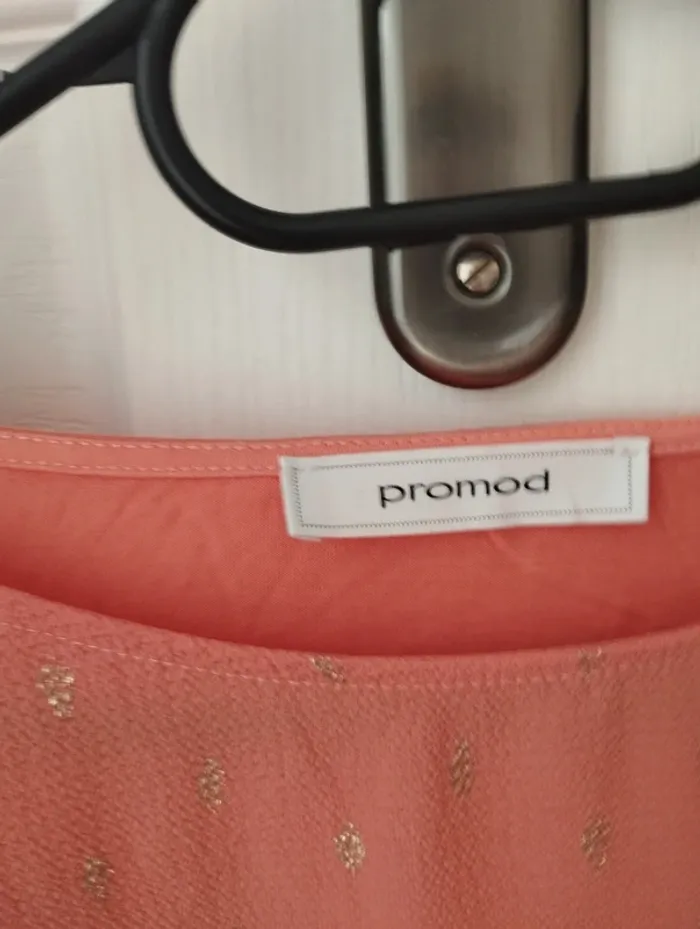 Tee shirt corail et doré Promod 36 - photo numéro 5