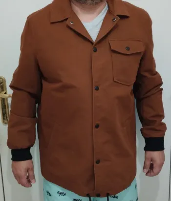 Veste marron en coton