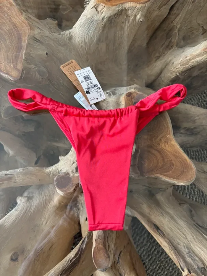Bas de maillot de bain Etam femme rouge 34 brésilien Taleza - photo numéro 3