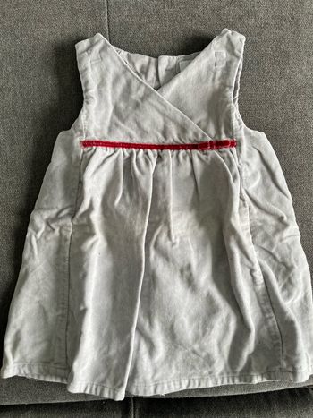 Robe sans manche velours 3 mois