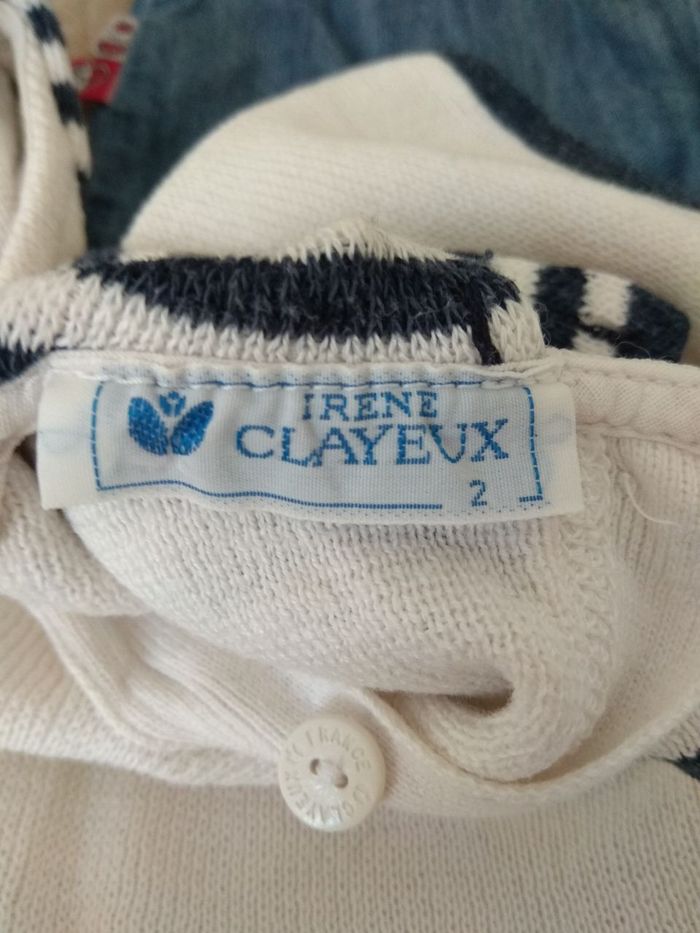 2 robes/  Clayeux marin et H&M voile vêtements fille 2 ans - photo numéro 7