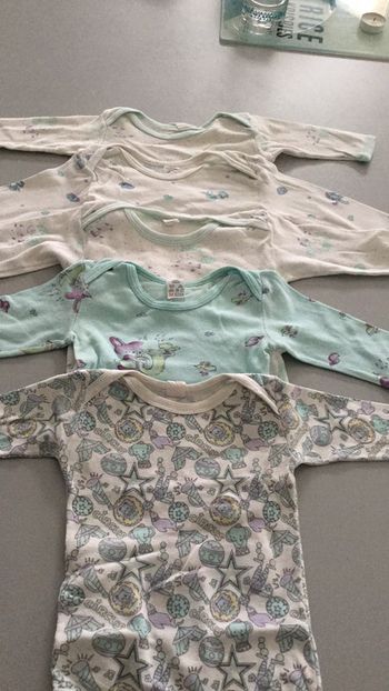 Bodies manches longues lot de 5 3mois
