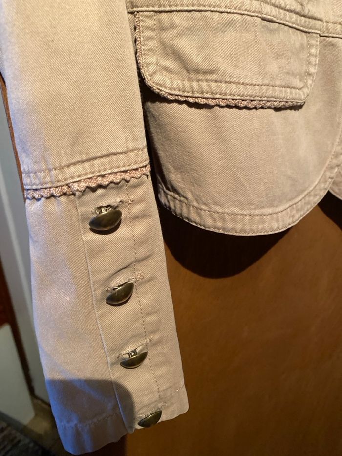 Veste légère en coton style tissu jean - photo numéro 3