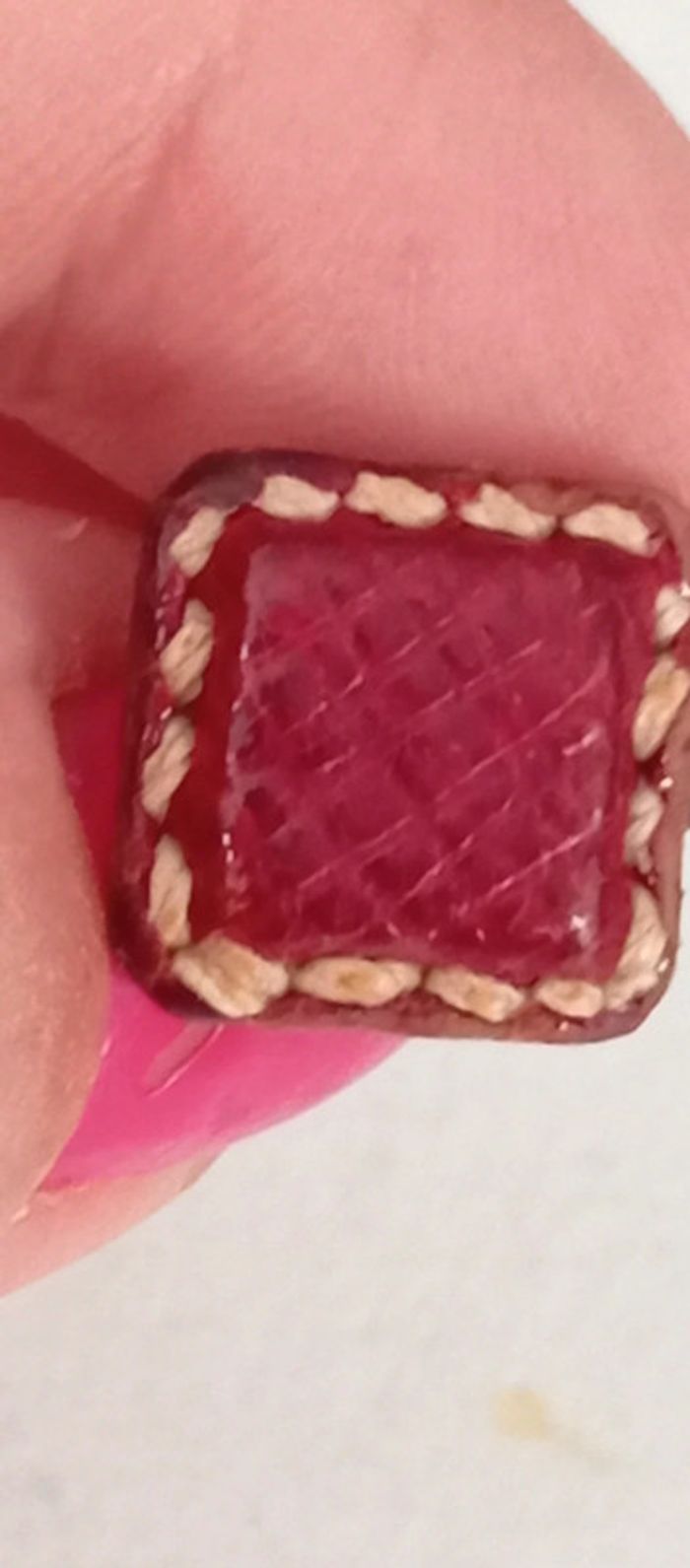 Boutons de manchette vintage en cuir - photo numéro 6