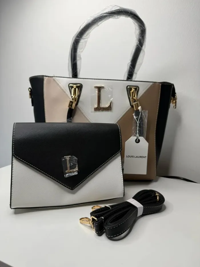 🖤 Magnifique sac à main Louis Laurent - avec petit sac bandoulière 🖤 - photo numéro 12