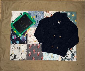 Gilet en mailles bleu marine Garçon - T24mois - Orchestra 