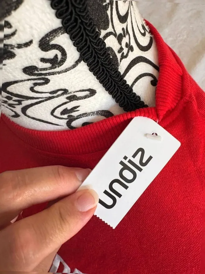 Sweat rouge crop top “Briseuse de Cœur” Undiz – Taille XS - photo numéro 5